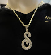 Diamond Letter "S" Pendant 10K - White Carat - USA & Canada
